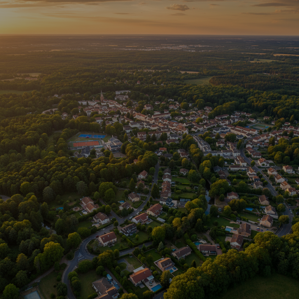 Vue aérienne de Saint-Médard-en-Jalles